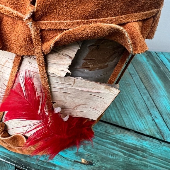 Vintage Native American Canada Leather Wood Drum - Picture 3 of 16